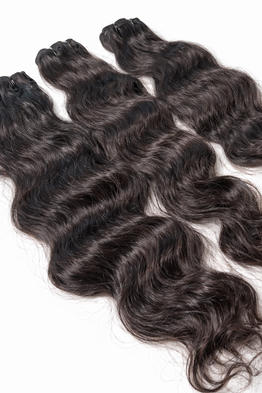 Long, wavy indian raw hair